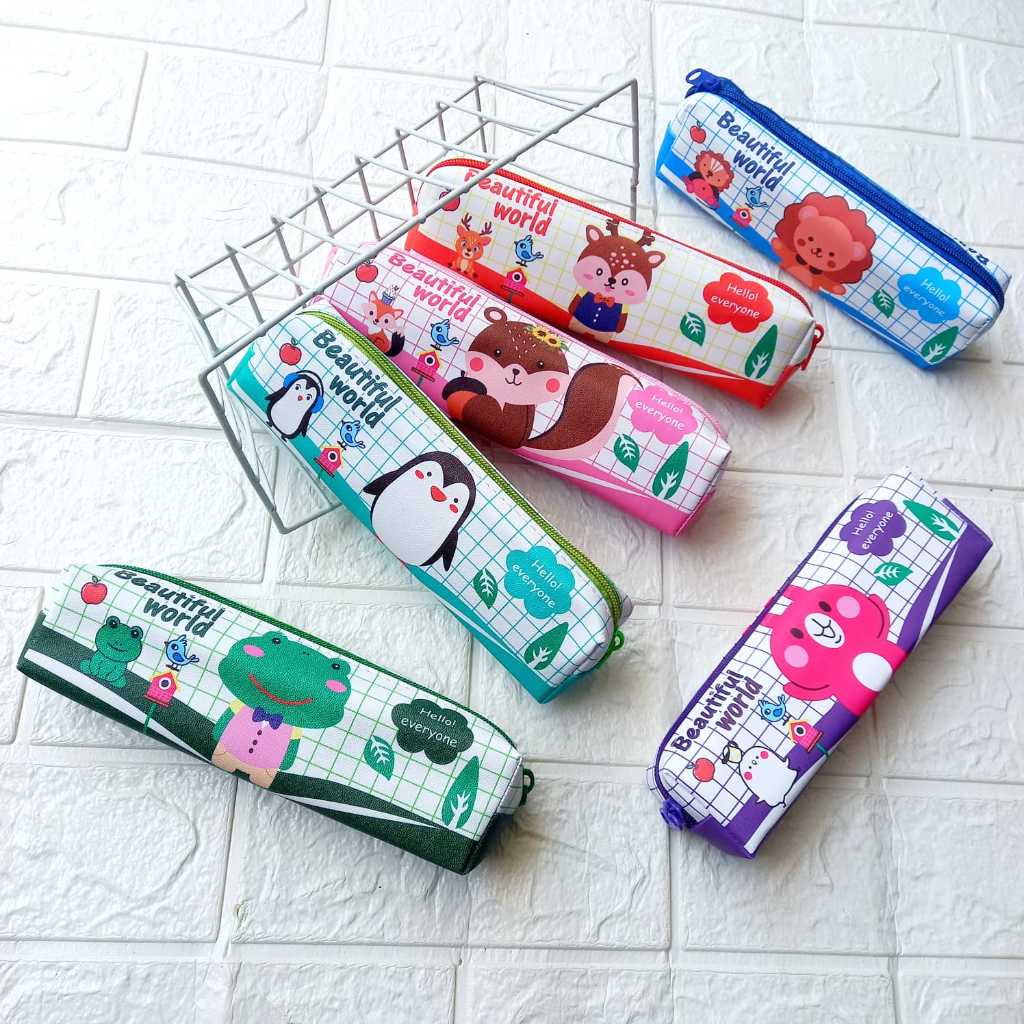 

Kotak Pensil Mini Tempat Pensil Unik Karakter Beautiful World Kotak