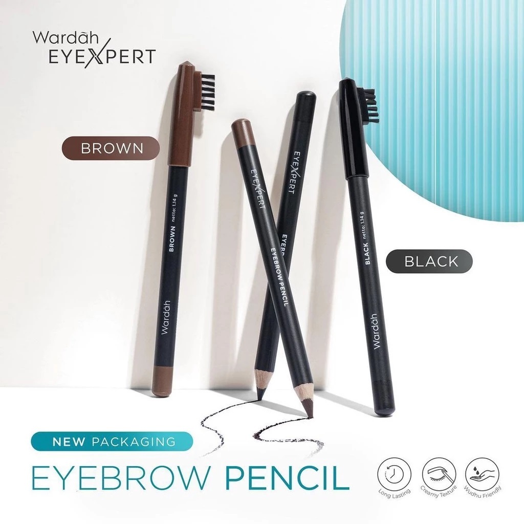 Wardah EyeBrow Pensil Alis Brown,Black