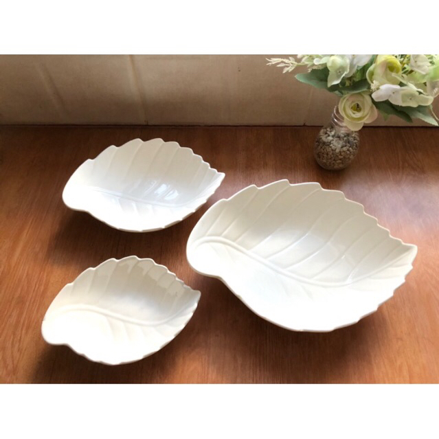 Mangkok Model Daun 8”, 10”, 11”  /Keramik/Mangkok/Mangkok model daun aesthetic