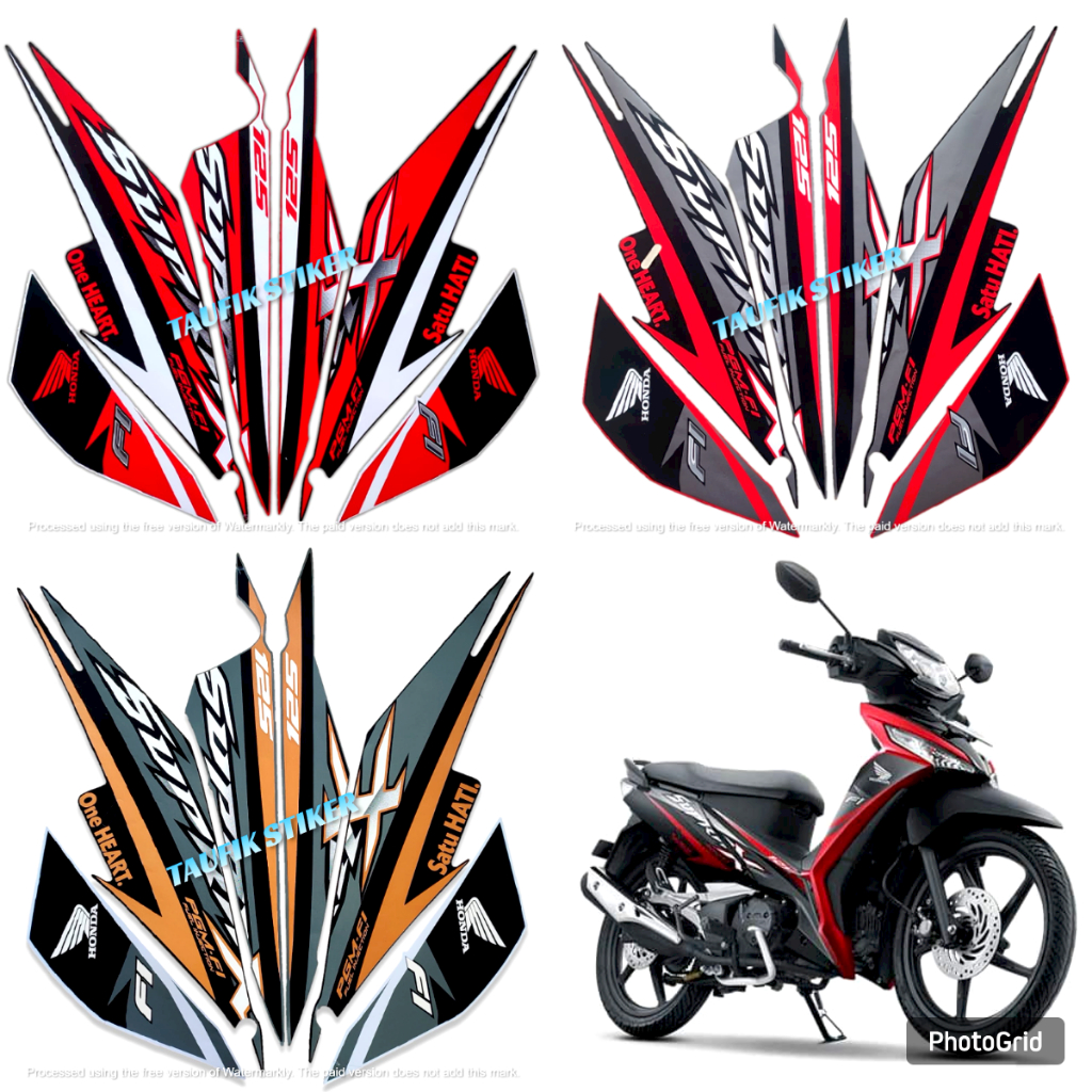 STRIPING LIS BODY MOTOR HONDA SUPRA X 125 FI 2016 SEPASANG STANDAR FULL SET