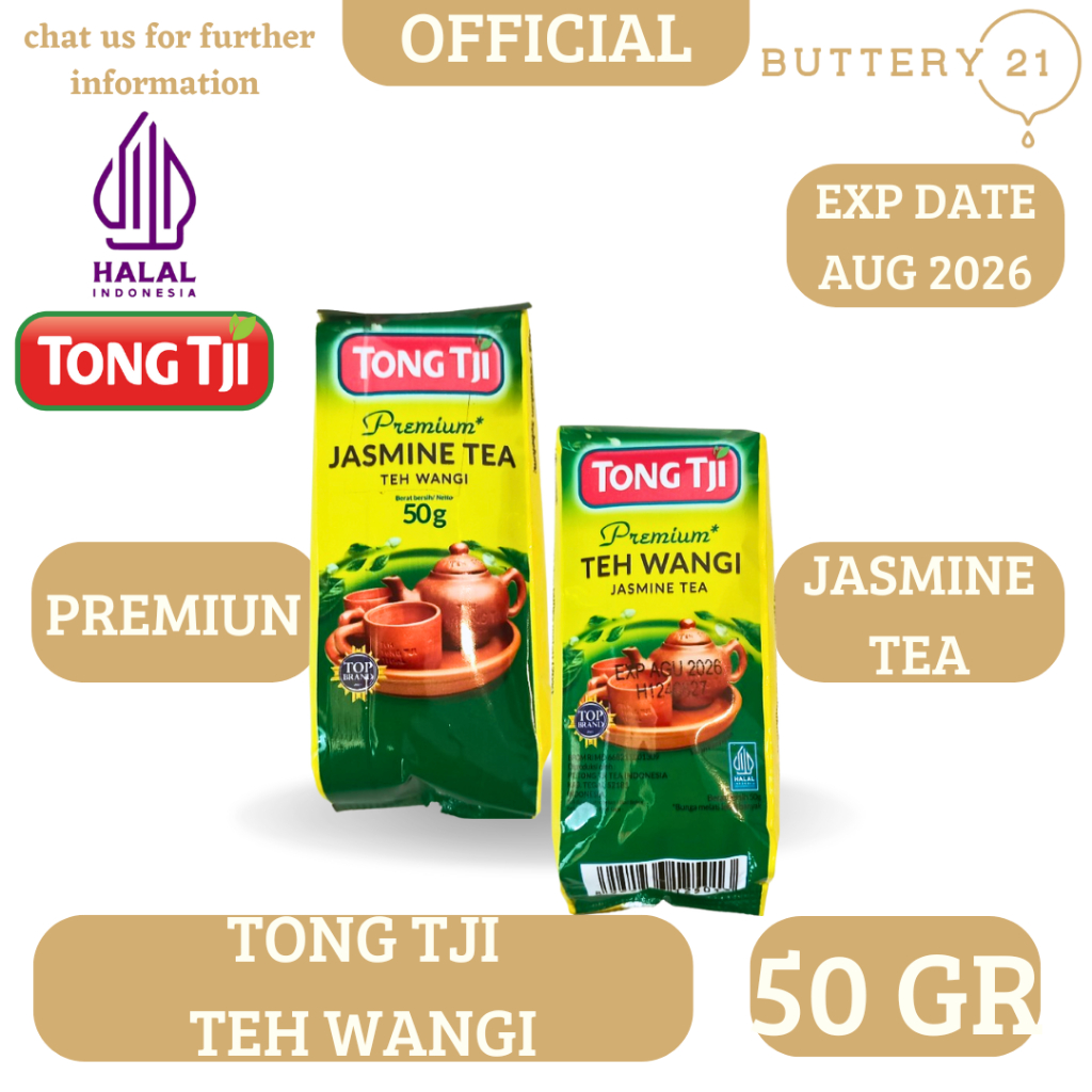 

TONG TJI PREMIUM TEH WANGI 50 GR/JASMINE TEA/TEH MINUM/TEH BUNGA MELATI