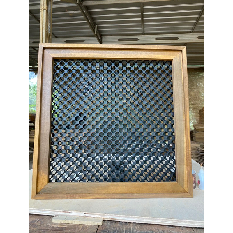 Bingkai platycerium 60x60 dc 50 kayu keras premium lengkap DC grts packing palet