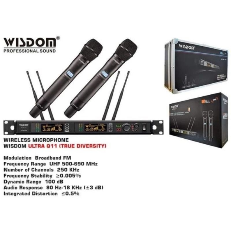 MIC WIRELESS WISDOM ULTRA Q11 ORIGINAL HANDLE MICROPHONE WISDOM Q 11