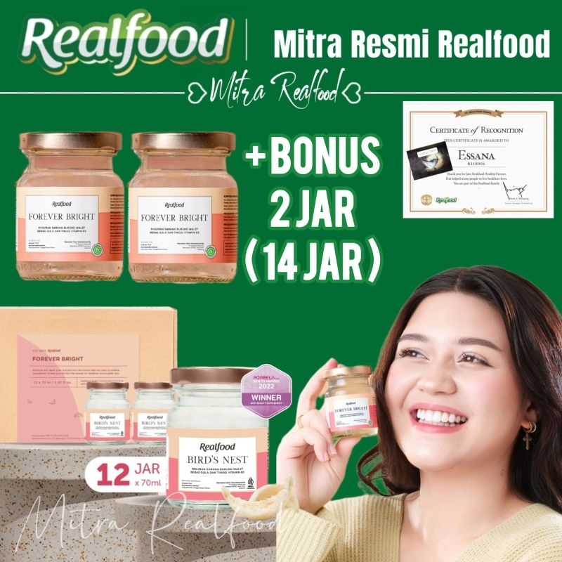 

Realfood Forever Bright 12 Botol Bonus 2 Botol ( Minuman Sarang Burung Walet )