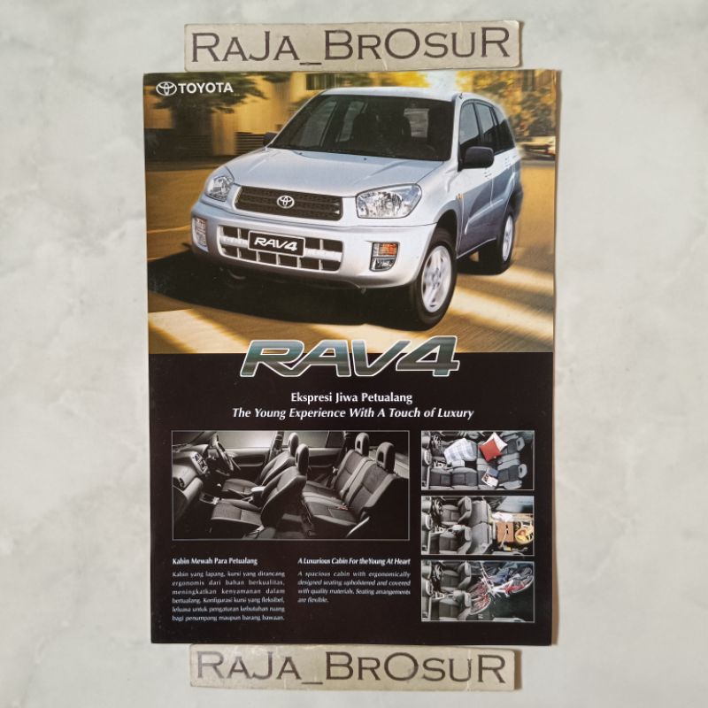 Poster brosur katalog flyer Toyota RAV4 RAV 4 2002