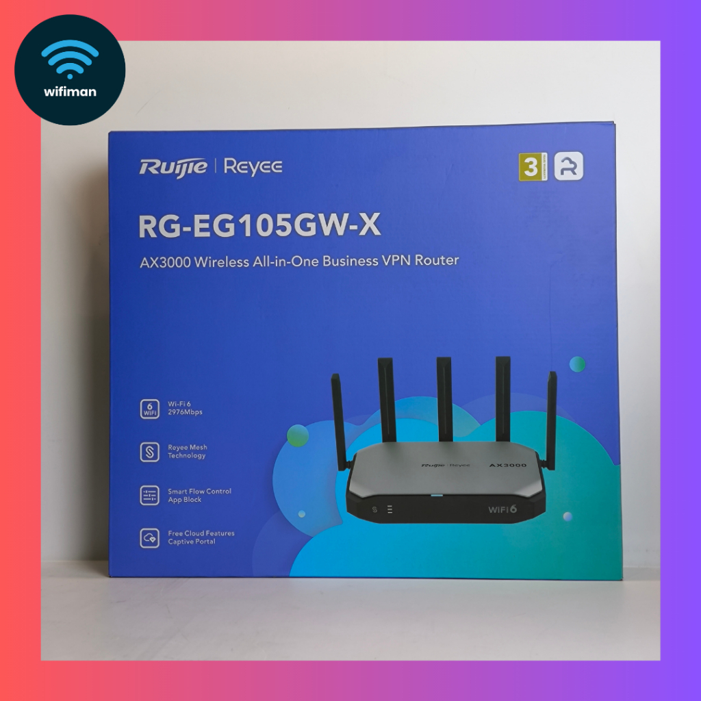 Ruijie Wifi 6 Cloud Router - Gaming Business Mesh RG-EG105GW-X RG-EG105GWX
