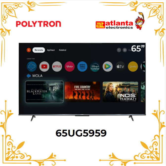 POLYTRON LED TV SMART GOOGLE TV 65 Inch PLD 65UG5959