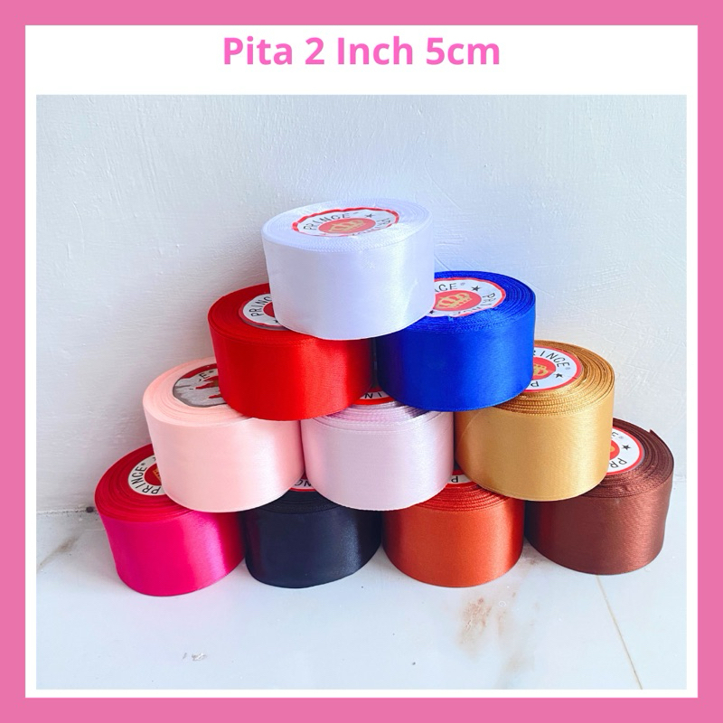 

Pita Satin 2inch / 5cm Perroll 20yard - Pita Satin 5cm - Pita Satin 2 inch / Pita Bucket Bunga