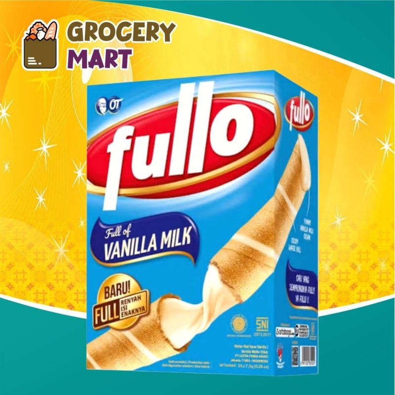 

(BOX) FULLO Wafer Rasa Full Vanilla Milk Isi 24+1pcs