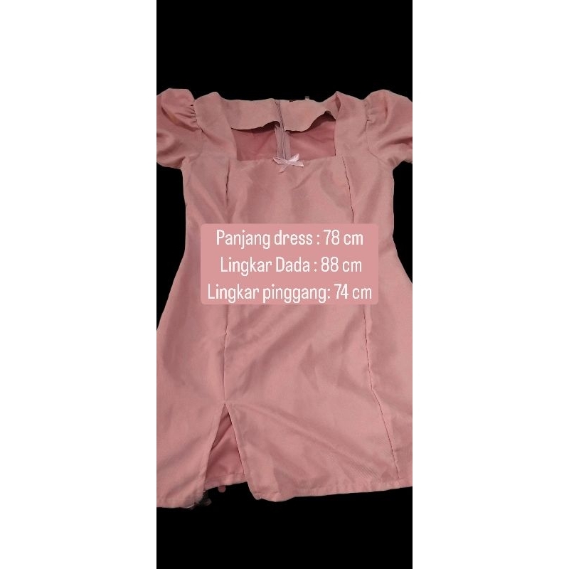 99KOUTLET Square Neck Puff Sleeve Side Split Mini Dress 1560 (M)