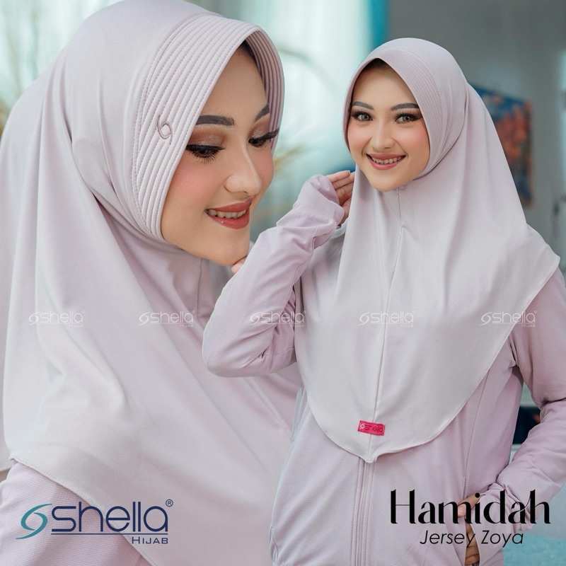 Jilbab Bergo Hamidah Jersey Ori Shella