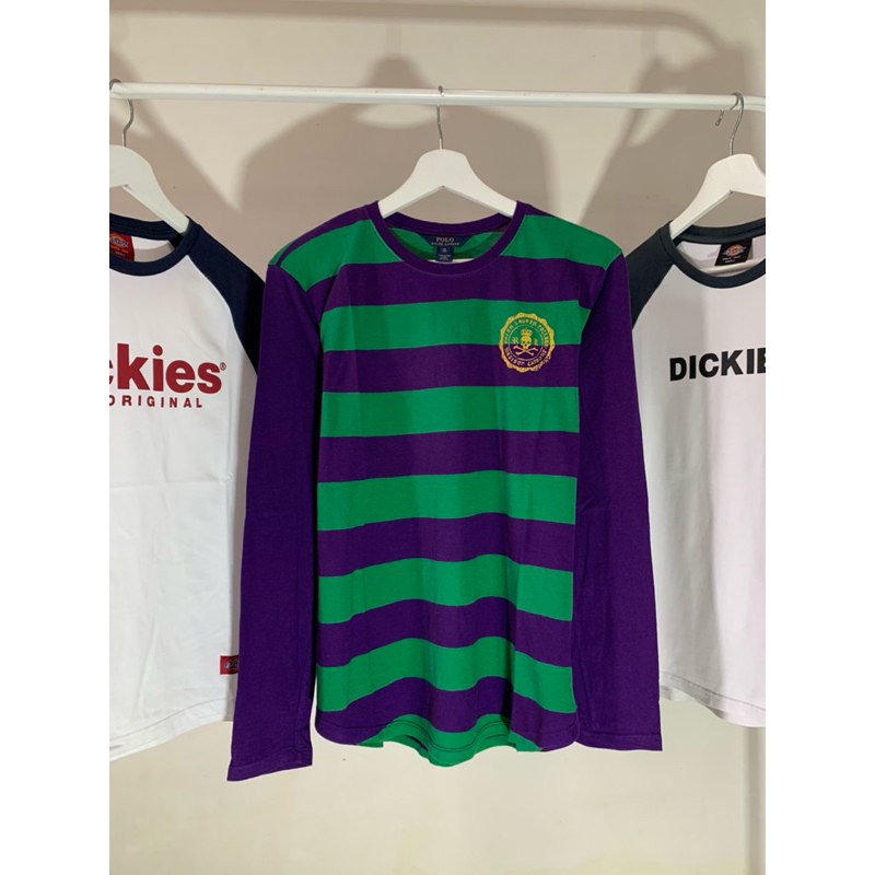 KAOS LENGAN PANJANG RALPH LAUREN STRIPE SECOND BRANDED