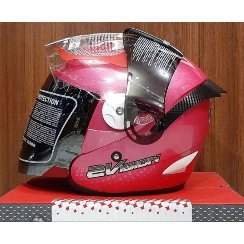 HELM KYT 2 VISION HITAM DOFF PULL WARNA ORIGINAL Paket ganteng