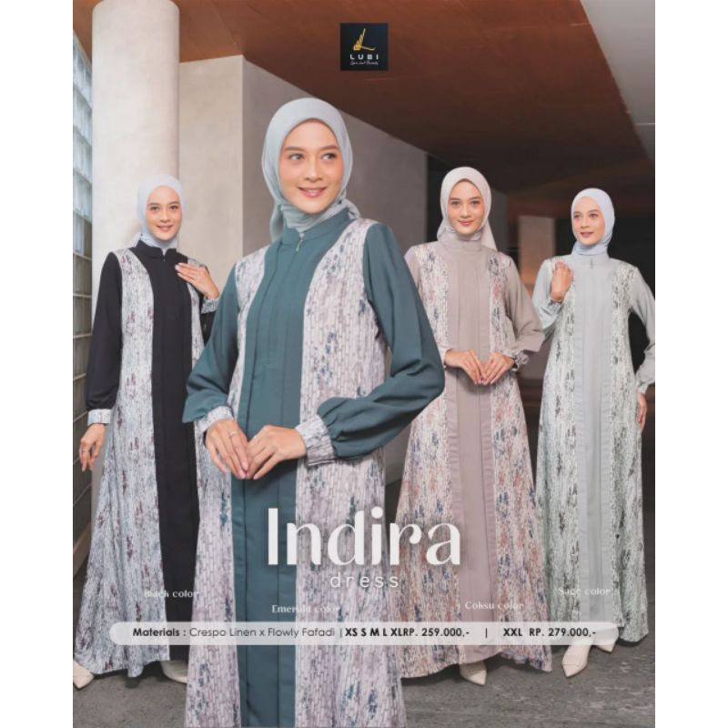 Indira Dress by Lubi | Gamis Lubi Layer Premium | Gamis Lubi Terbaru | Gamis Layer Premium | Gamis S