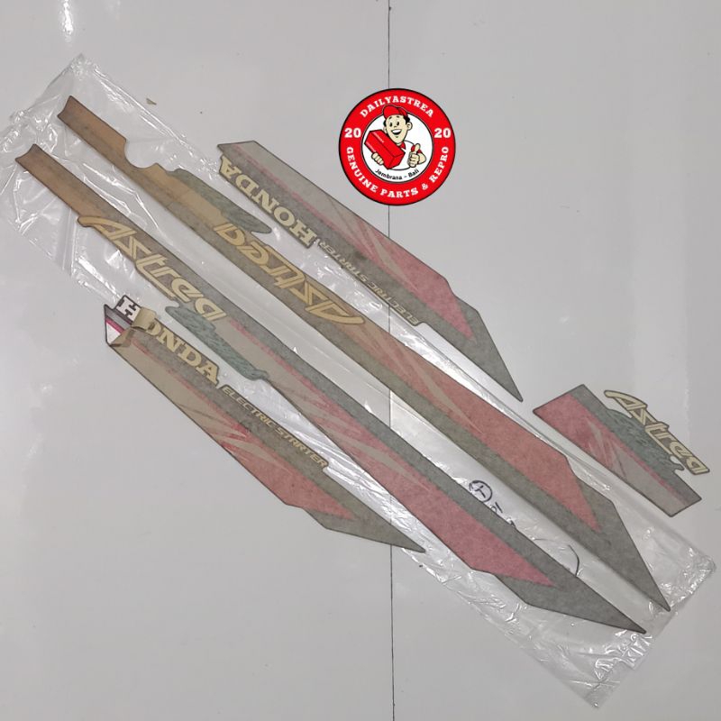 LIST LIS STICKER STRIPING BODI BODY MERAH MAROON HONDA ASTREA GRAND BULUS 1993 LIMITED EDITION ORIGI