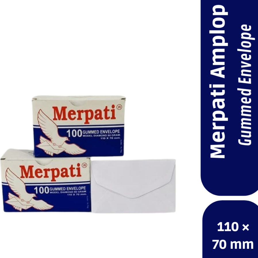 

Amplop Kecil Merpati / Amplop Undangan Putih 110 x 70 mm Isi 100 Lembar