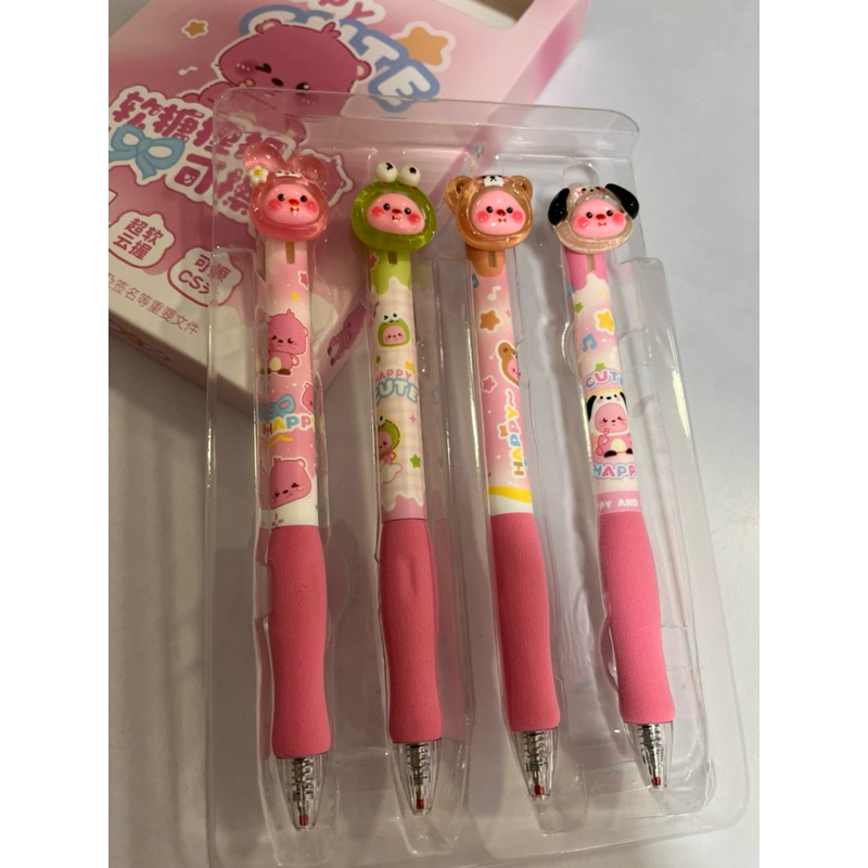 

Pulpen lucu karakter Sausage Girl / Loopy gel pen 0.5 mm hitam.