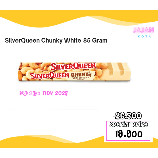 

Silverqueen Chunky Bar White 85 gram