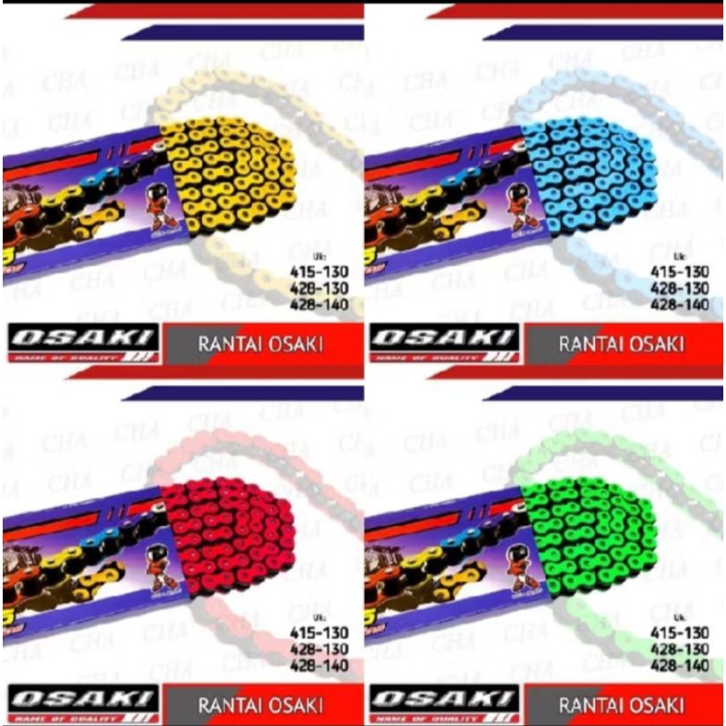 Rantai Motor / MotorCycle Chain OSAKI Warna 415 / 428 Sepeda Motor Warna