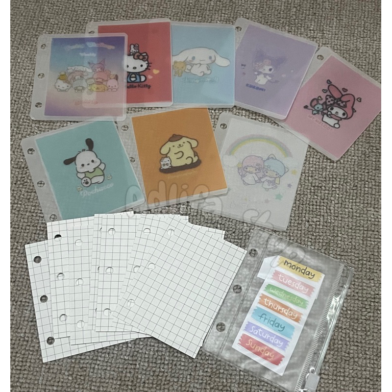 

Envelope savings challenge sanrio binder mini 3 ring a8