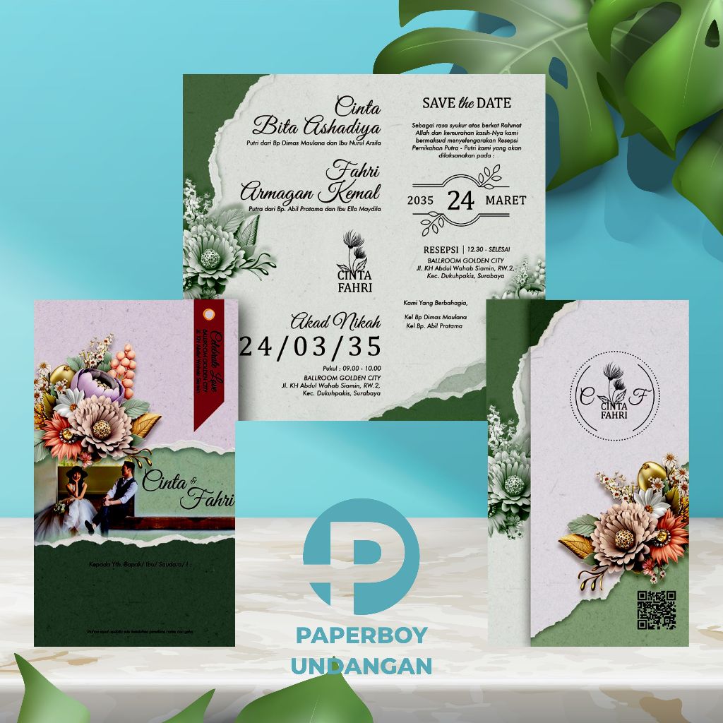 UNDANGAN PERNIKAHAN KEKINIAN UNDANGAN NIKAH SERI CANTIK 101