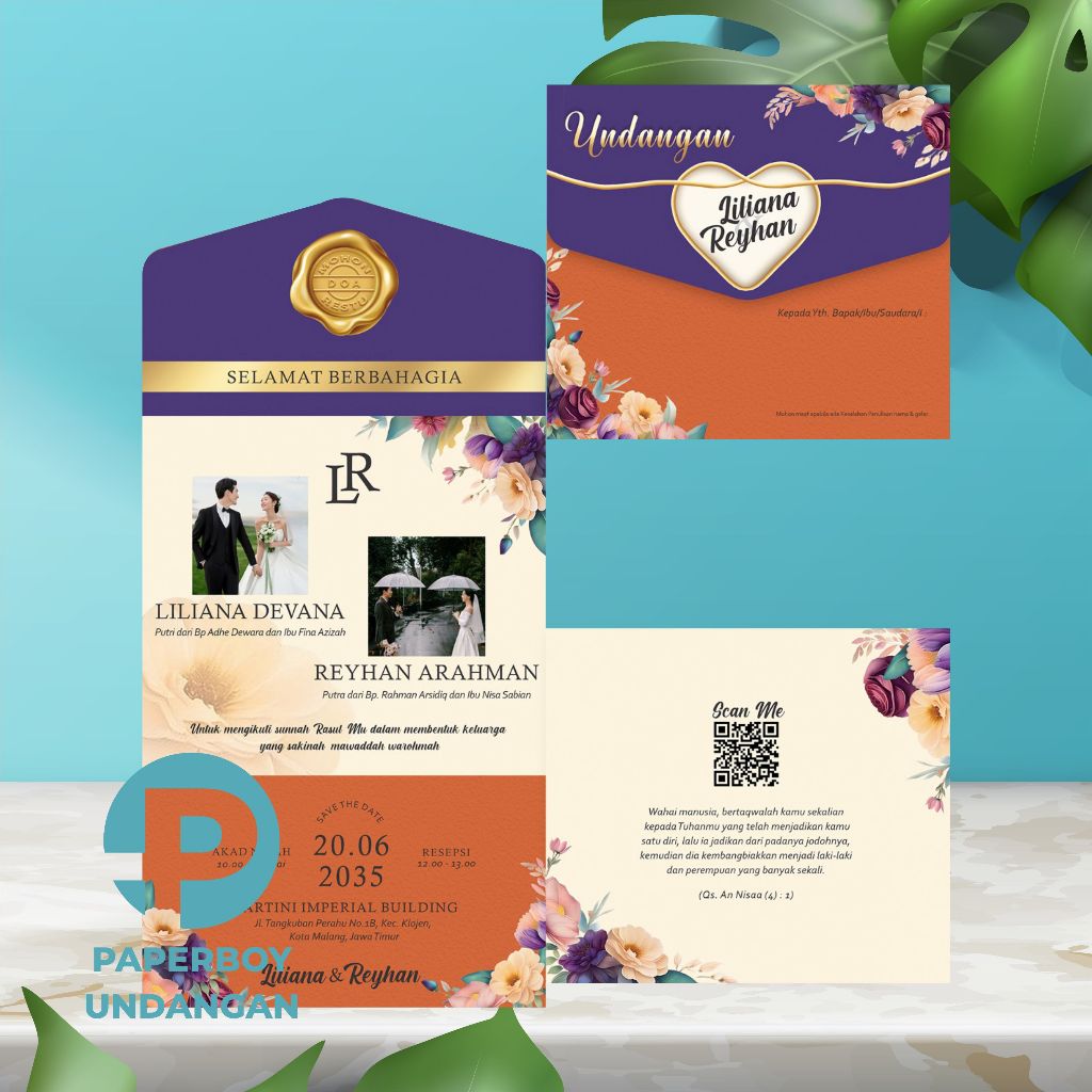 UNDANGAN PERNIKAHAN KEKINIAN UNDANGAN NIKAH SERI CANTIK 104