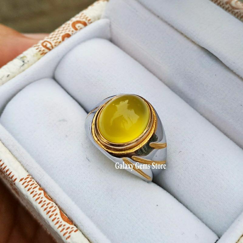 Cincin Batu Cempaka Kuning Asli Keren