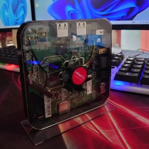 stb openwrt hg680p emmc 2gb modif akrilik dan kipas