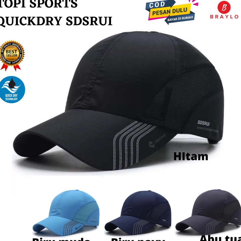 Diminati  Topi Sport Baseball Outdoor Trail Run Hiking Running Pria Wanita Quick Drying Hat Topi SDS