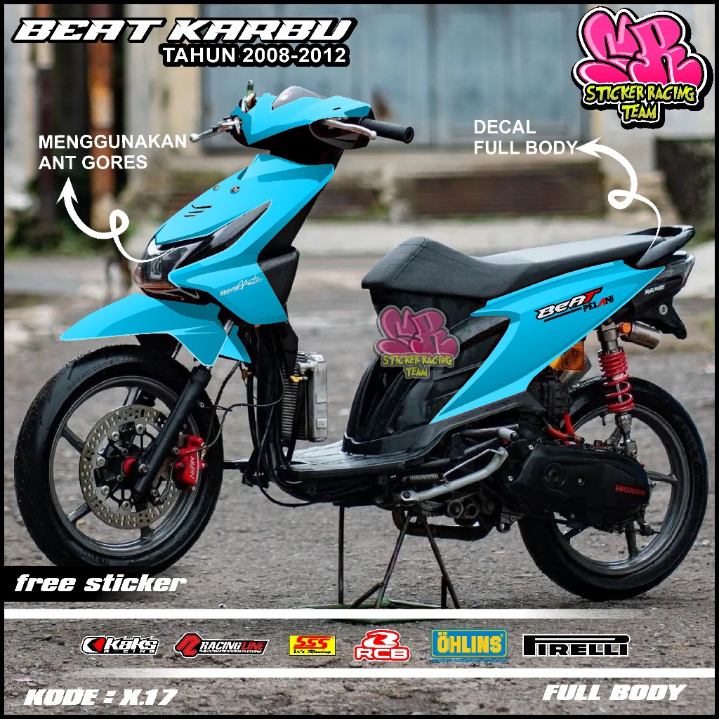 COD Decal Sticker Full Body Honda Beat Karbu 2008 2009 2010 2011 2012 Decal Sticker Beat Karbu Pelan