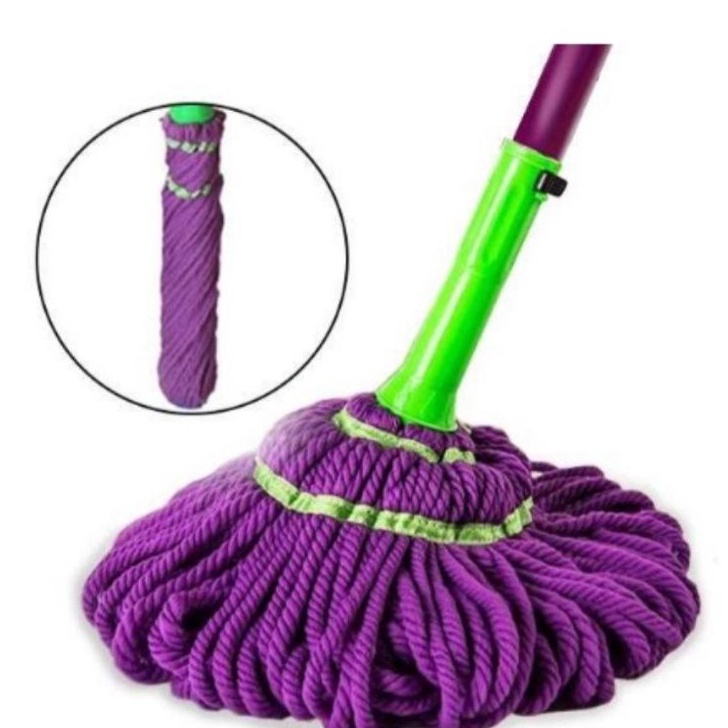 Alat pel lantai tongkat lipat flat mop twist mop simple berkualitas