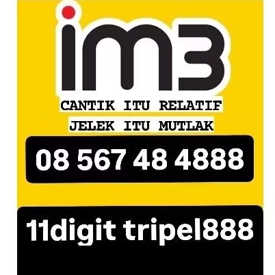 Nomor Cantik IM3 INDOSAT 11digit tripel 888 | Kartu Perdana IM3 INDOSAT 888 tripel | Nomor Cantik Ka