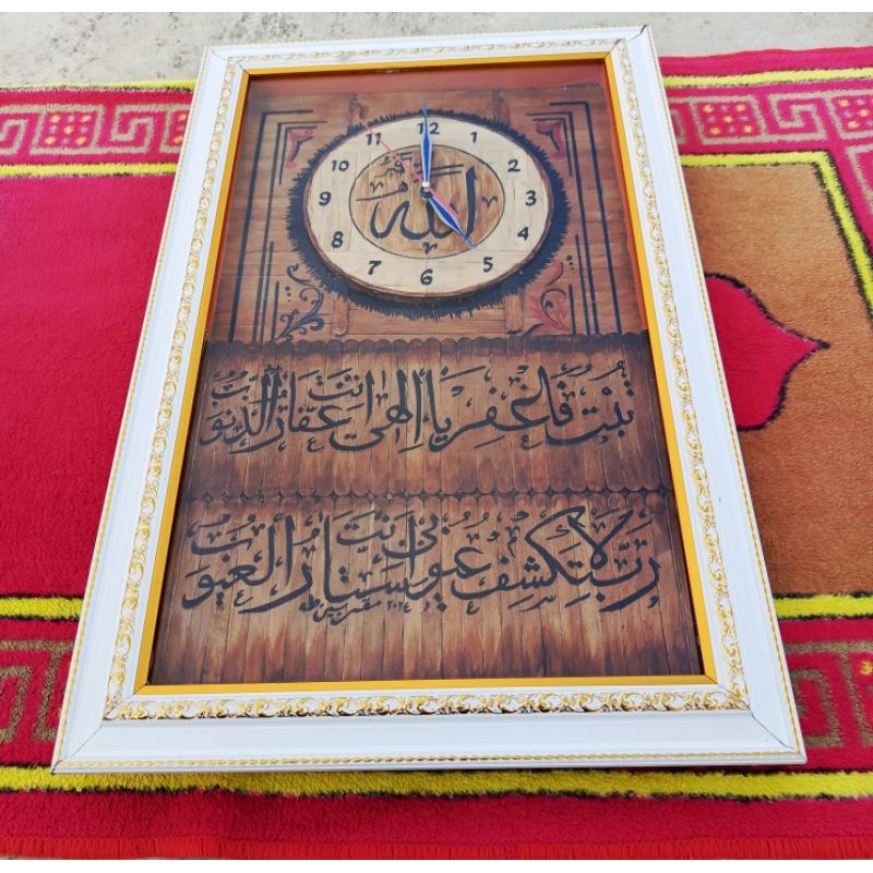 JAM DINDING JUMBO JAM DINDING KALIGRAFI CUSTOM JAM DINDING ESTETIK JAM HIASAN DINDING JAM DINDING BE