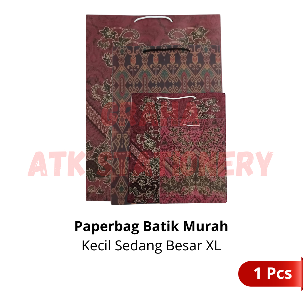 

[1 Pcs] Paperbag Batik Murah Kecil Sedang Besar XL / Tas Kertas Batik Murah Kecil Sedang Besar XL