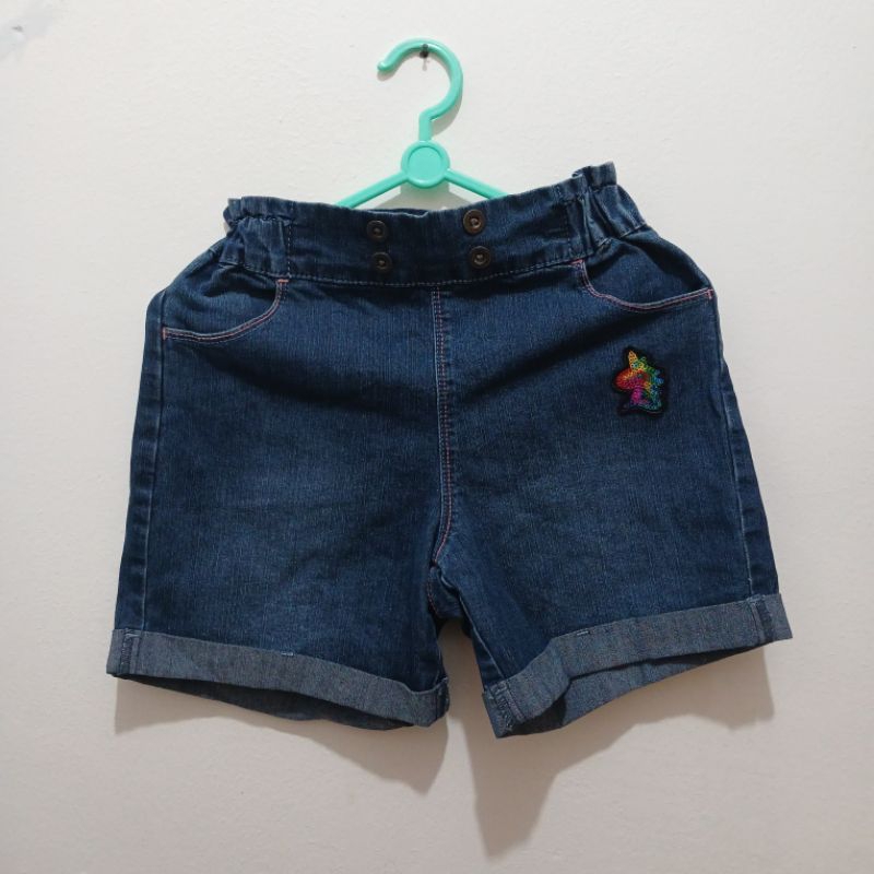 Celana Pendek Jeans Anak Perempuan 8 Tahun - 10 Tahun Bossini