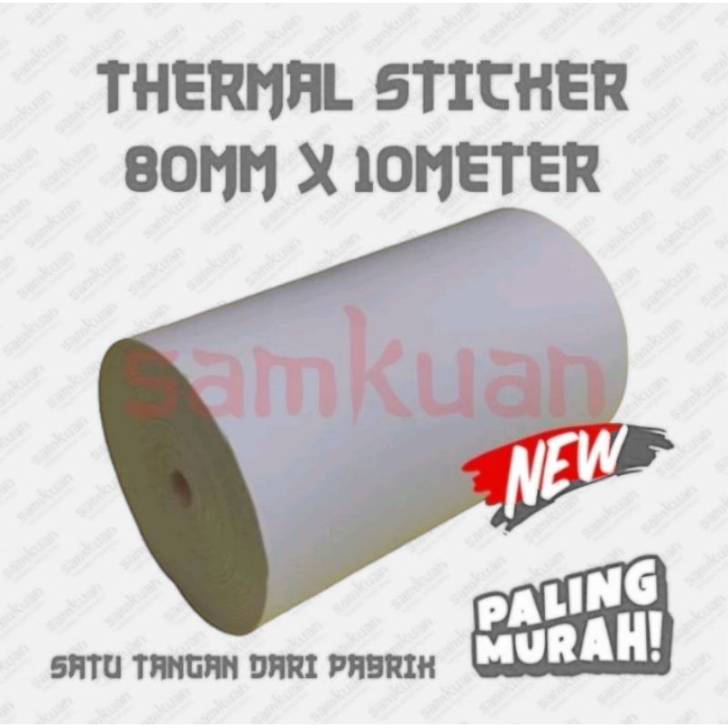 

Kertas Thermal Label Stiker 80mm panjang 10 meter (Label Thermal)