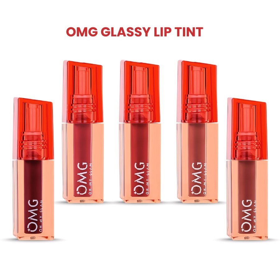 OMG OH My Glam Glassy Lip Tint | Lip Tint Warna Intense OMG Tahan 12 Jam