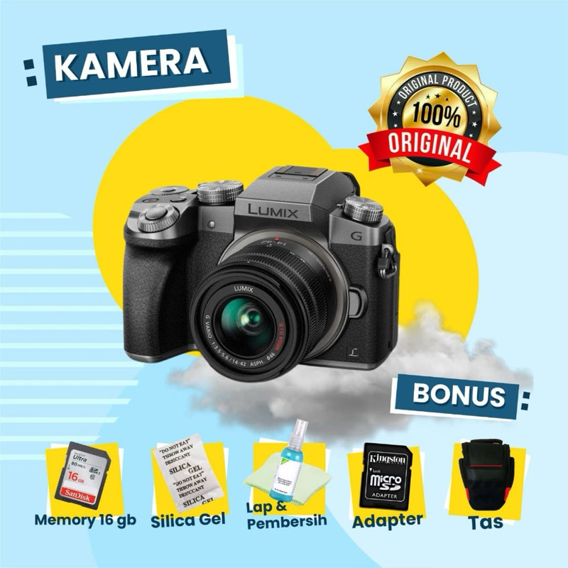Panasonic Lumix G7 kit Second Kamera Mirrorless Siap Pakai Garansi Cocok untuk Live Streaming
