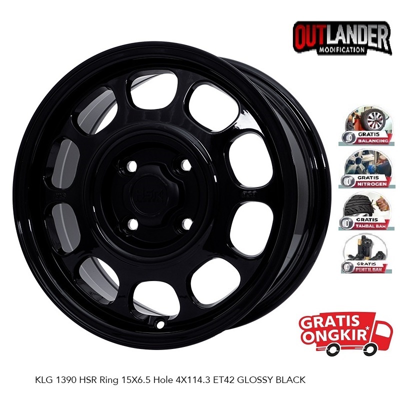 Velg racing hsr ring 15 pcd 4x114,3 untuk avanza xenia livina confero accord cielo hsr ring 15