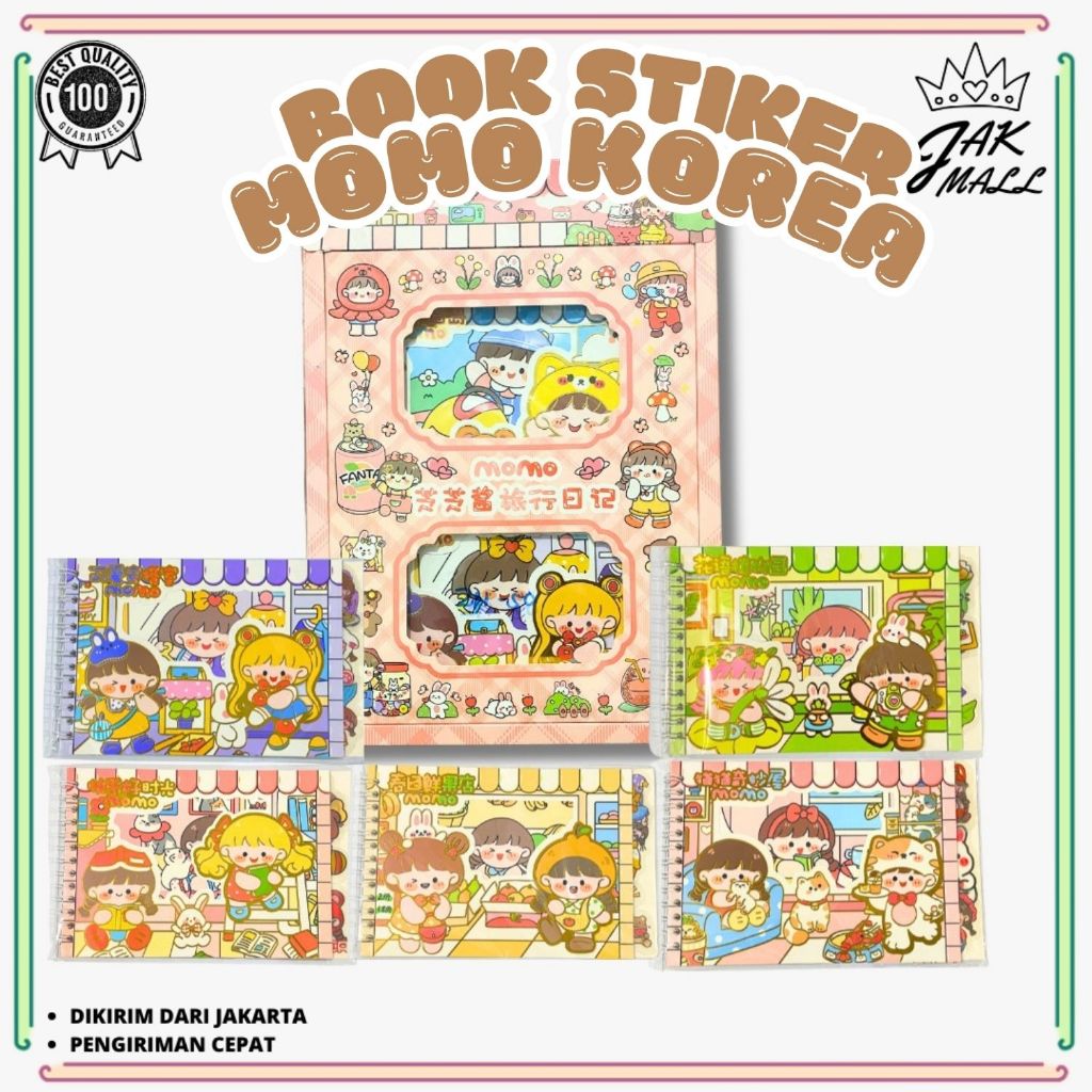 

JM Book Stiker Momo Korea Besar Scrapbook Buku Isi Banyak