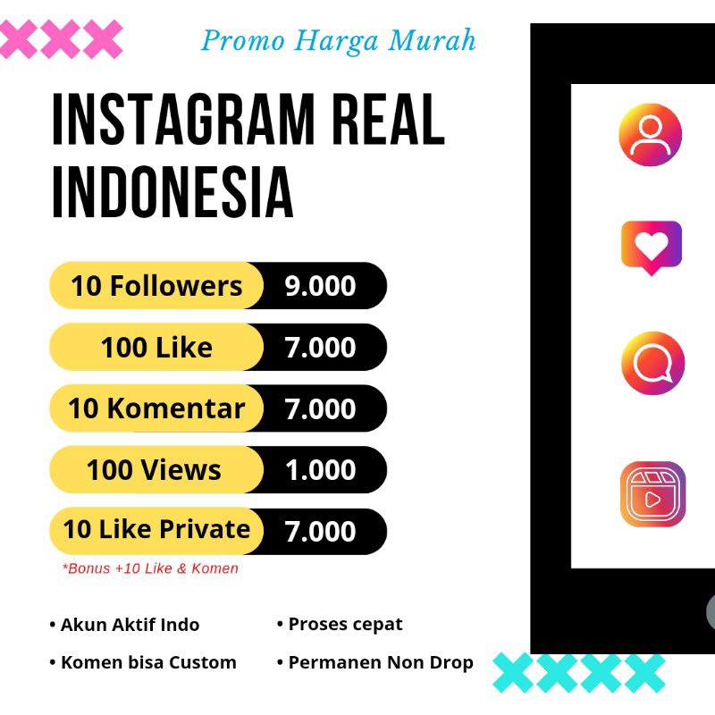 Followers Like Komentar Vote Instagram IG Private Real Indo Permanen