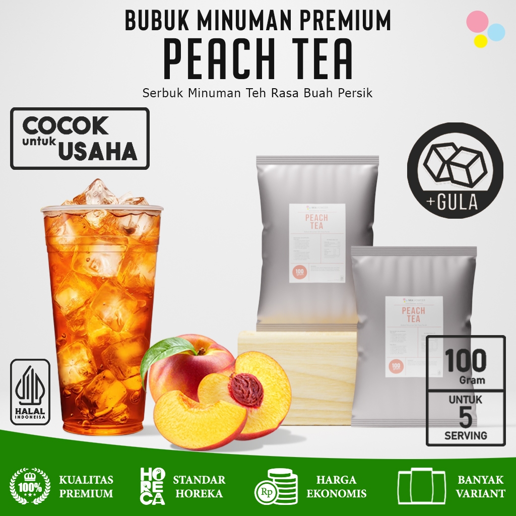 

Bubuk Minuman Rasa Peach Tea Powder 100 Gr Bubuk Minuman The Rasa Buah Persik 100Gr