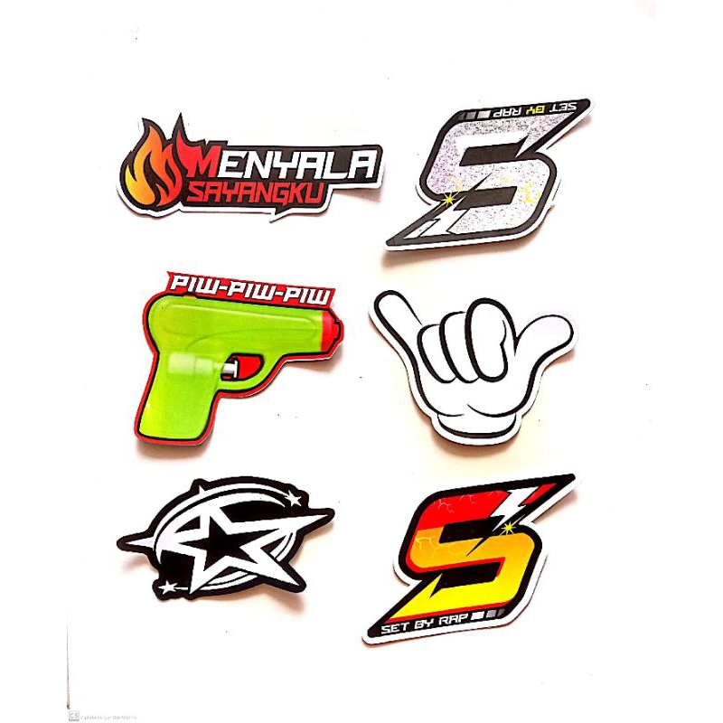 

paket 3 stiker isi 6 sesuai gambar