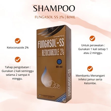 FUNGASOL SS - 2% KETOCONAZOLE BOTOL 80 ML / SCALP SOLUTION SHAMPOO ANTI KETOMBE