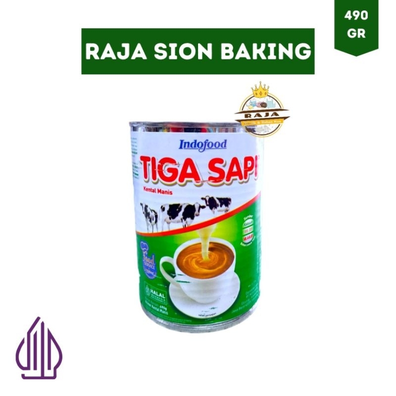 

Tiga Sapi 490gr - Susu Krimer Kental Manis / Susu Kental Manis / SKM