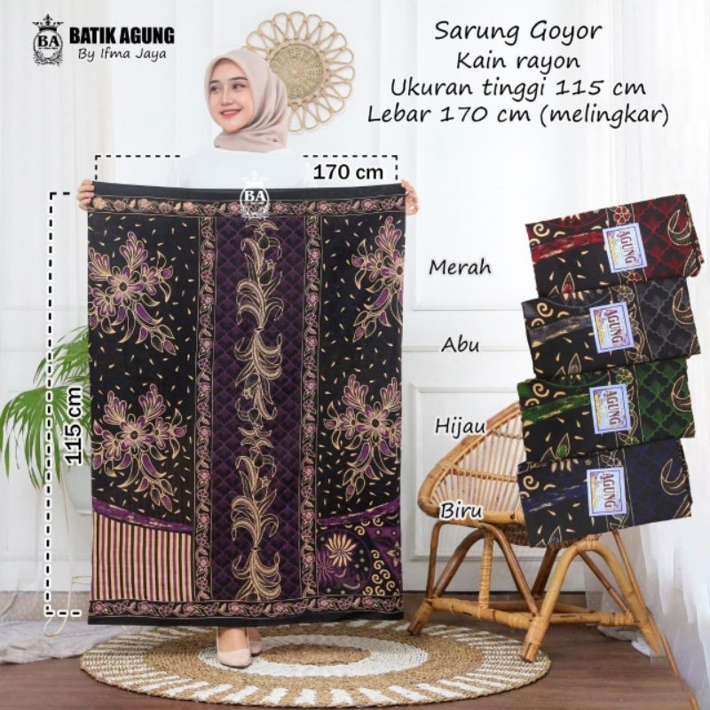 sarung batik gloyor pagi sore remaja warna acak / sarung batik / sarung gloyor / sarung Bali / sarun