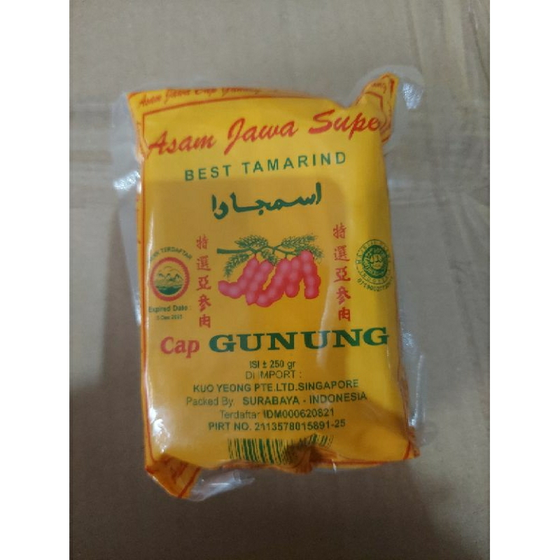 

Asam Jawa Daging Cap Gunung 250g / Asam Import Singapore