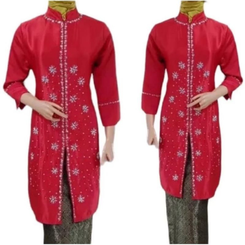 Atasan Kebaya Kurung Taffeta Malaysia /Kebaya Kurung Taffeta Payet Modern