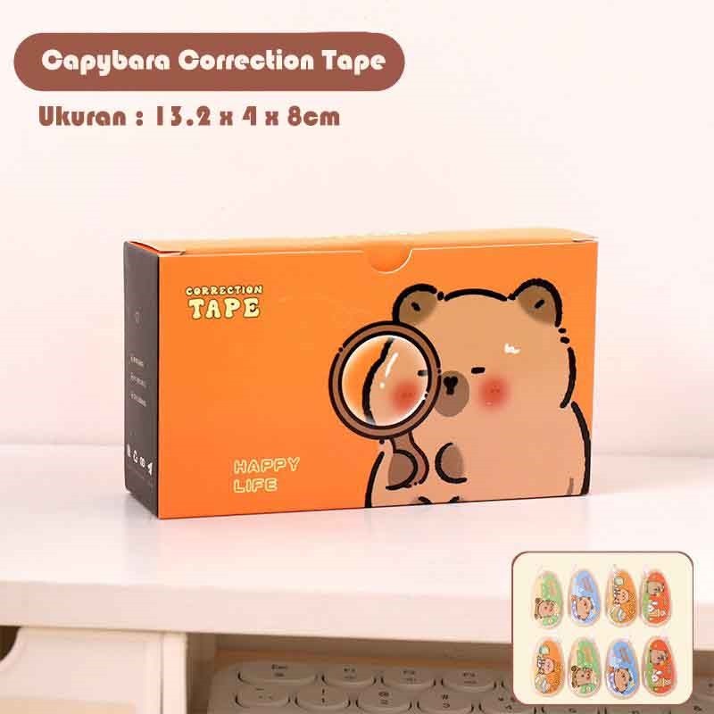 

(1BOX ISI 8PCS) TIP-EX KERTAS LUCU UNIK KARAKTER KARTUN CAPYBARA #ST108 CORRECTION TAPE PITA KERTAS PREMIUM UNIK KUALITAS IMPORT PENGHAPUS PULPEN PENA JEPANG KOREA ALAT TULIS SEKOLAH TK SD SMP SMA SMK