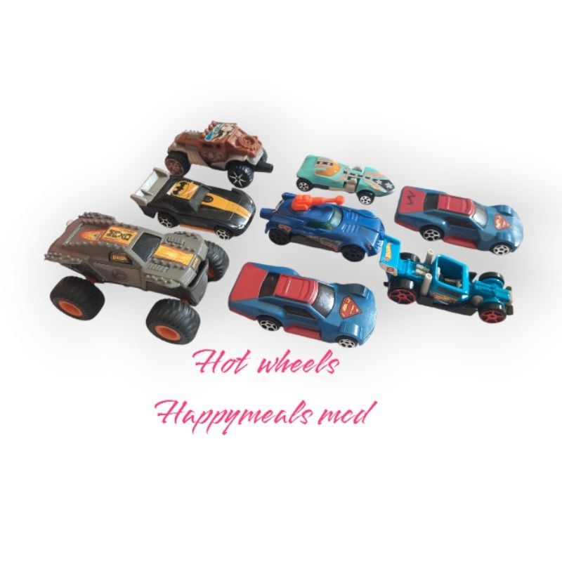 Mainan hot wheels happy meals mcd 1 set isi 8 preloved